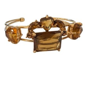 Vintage Monet Smoky Quartz & Topaz, gold toned COSTUME JEWELRY.